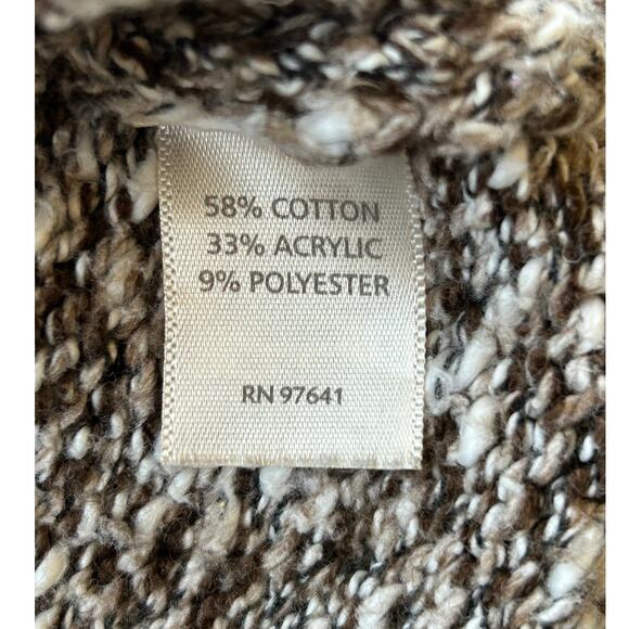 J. Jill Pure Jill Marled Cotton Blend Wherever Cardigan Brown Cream  XL - Picture 12 of 12